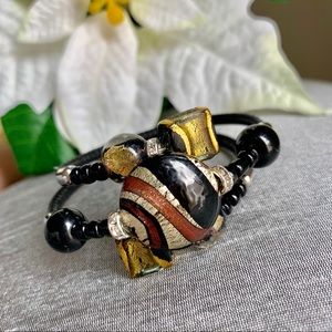 Hand Blown Glass Wrap Bracelet